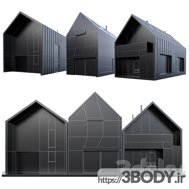 آبجکت سه بعدی انبار خانه ها عکس 3