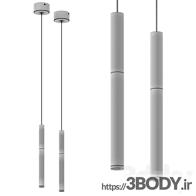 مدل سه بعدی لوستر مدرن عکس 5