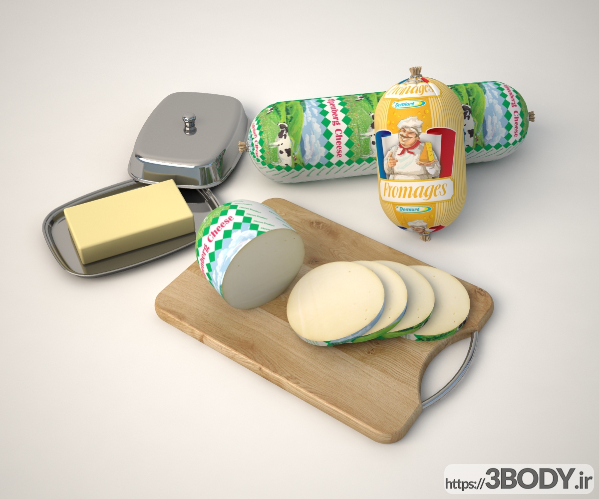مدل سه بعدی سوسیس و پنیر عکس 1