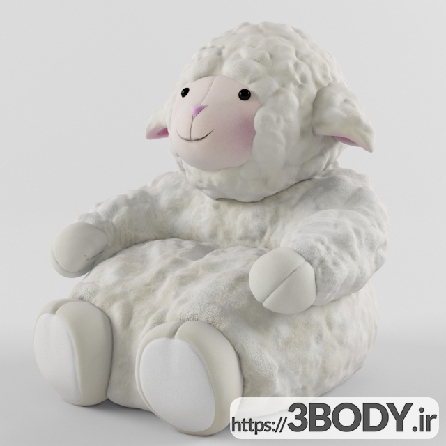 مدل سه بعدی اسباب بازی کودک گوسفند عکس 1