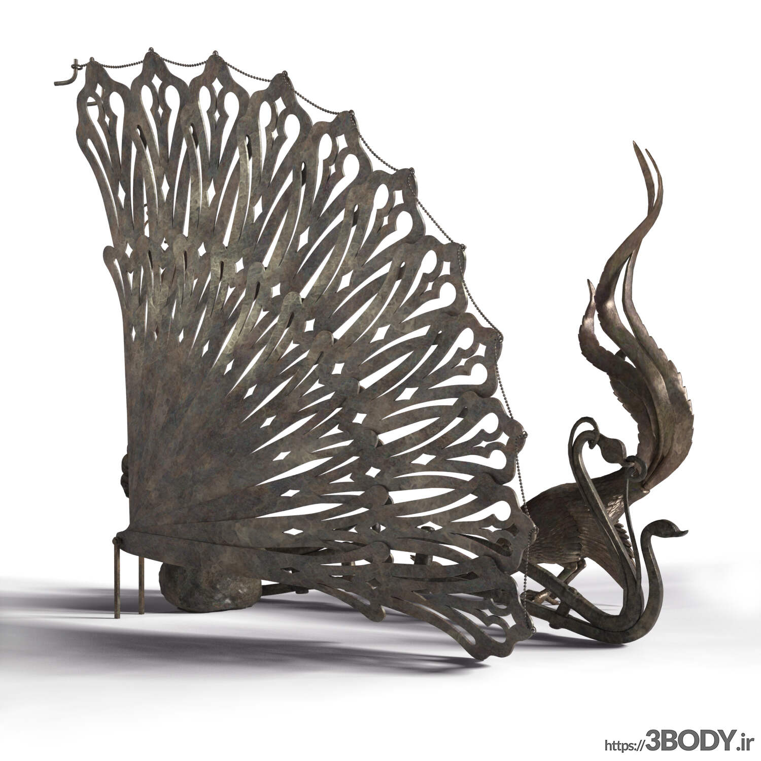 آبجکت سه بعدی مجسمه پرنده عکس 3