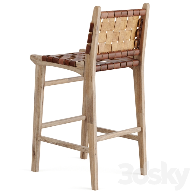 آبجکت سه بعدی صندلی چوبی عکس 4