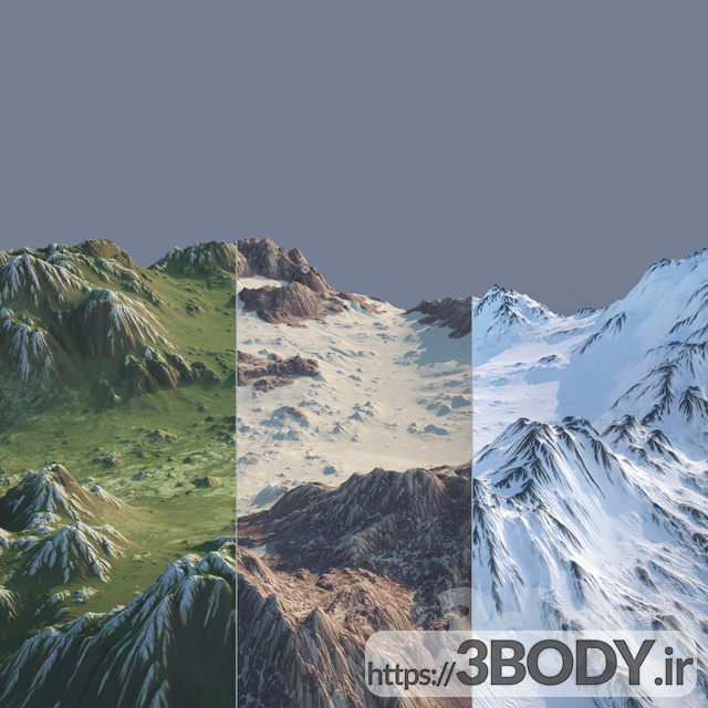 مدل سه بعدی دره و کوه عکس 2