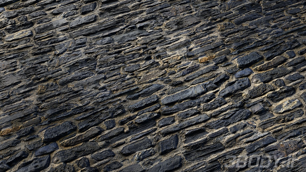 متریال دیوار سنگی  stone  wall عکس 1