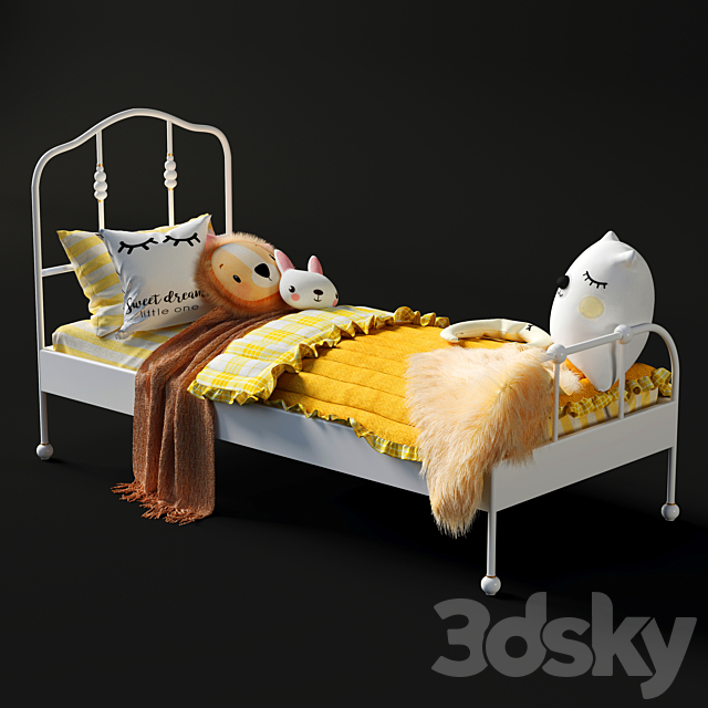 مدل سه بعدی تخت کودک عکس 2