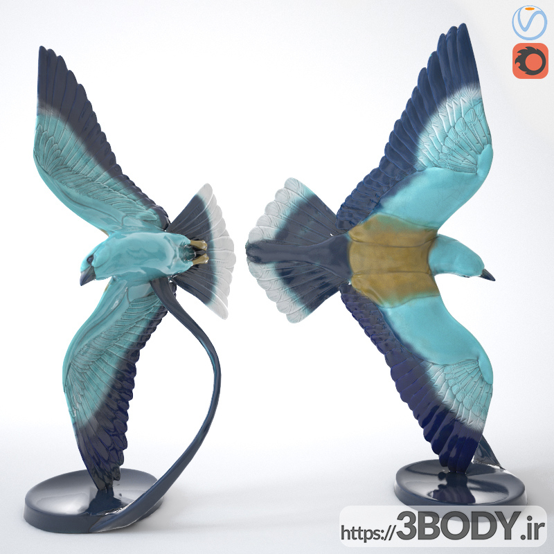 مدل سه بعدی مجسمه پرنده عکس 1