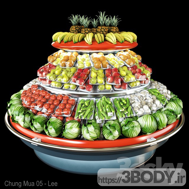 مدل سه بعدی تپه سبزیجات در فروشگاه عکس 2